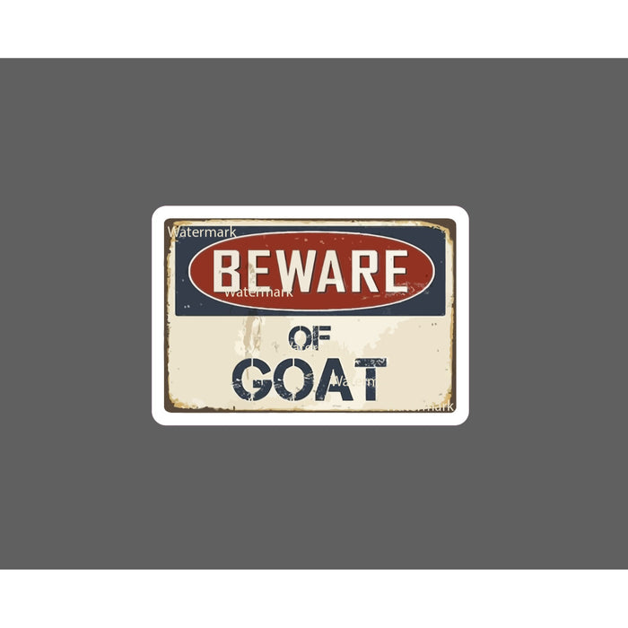 Beware of Goat Sticker Caution Warning NEW