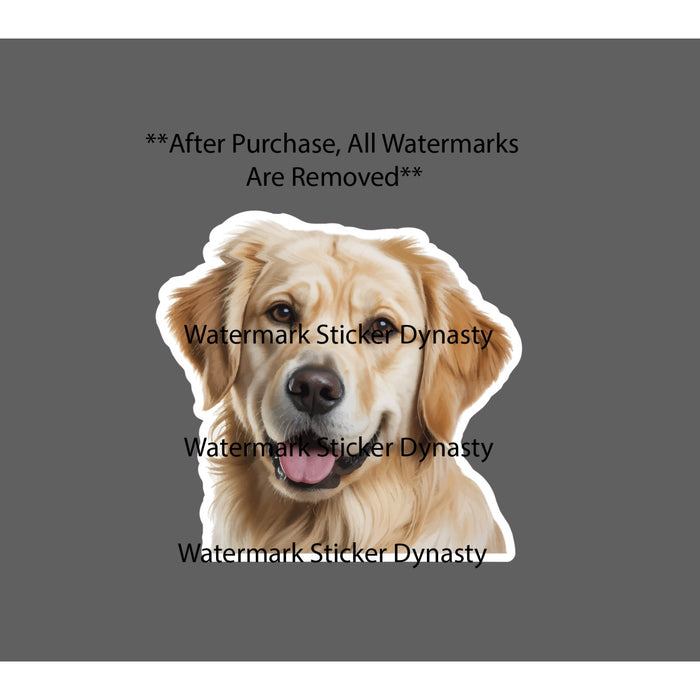 Golden Retriever Sticker Waterproof Decal Dog Pet Family Friend Gift NEW