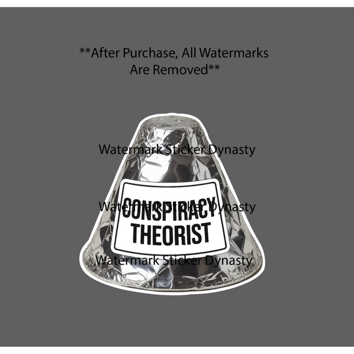 Tin Foil Hat Sticker Waterproof Decal Conspiracy Theorist Gift NEW