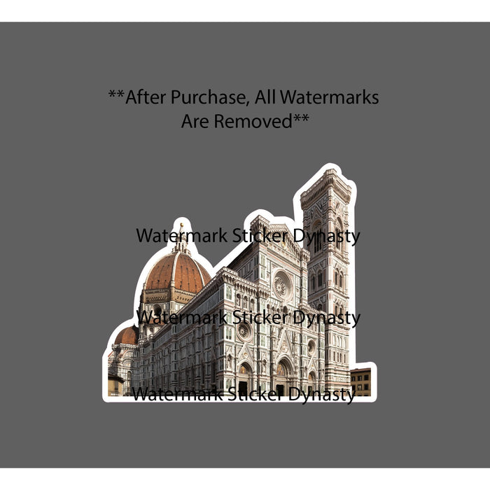 Florence Cathedral Sticker Waterproof Decal Duomo Travel Italy Gift NEW