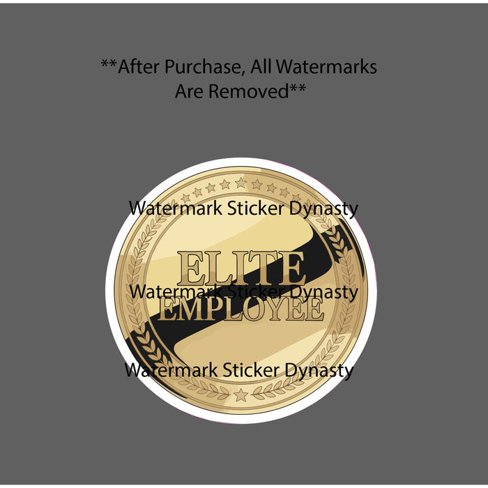 Elite Employee Sticker Waterproof Decal Badge Work Money Funny Humor Gift NEW