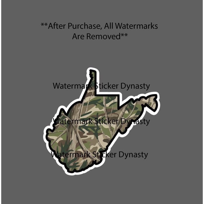 West Virginia Sticker Waterproof Decal State Camo Outdoor Nature Hunt Gift NEW