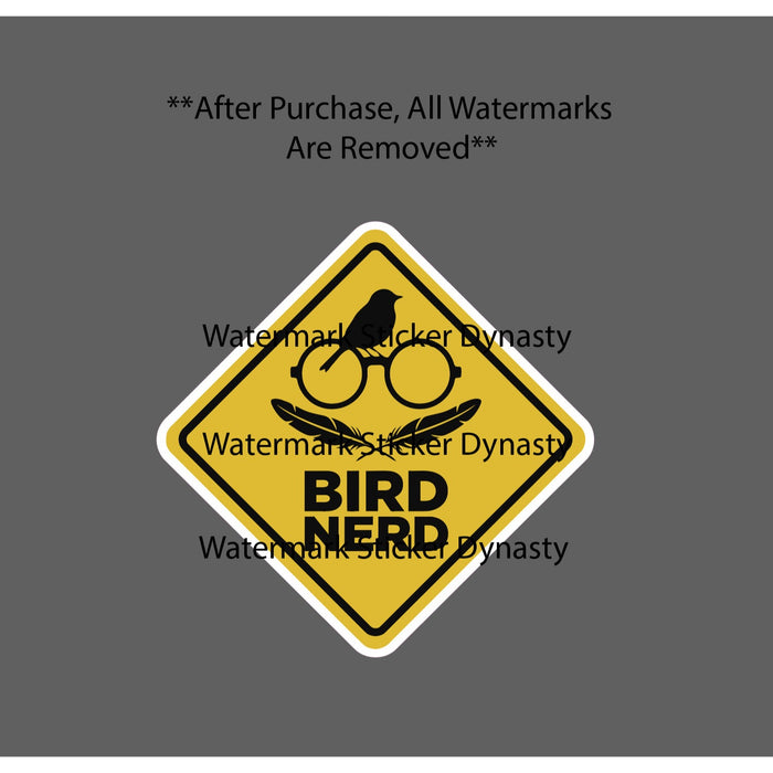 Bird Nerd Sticker Waterproof Decal Glasses Animal Wildlife Nature Gift NEW