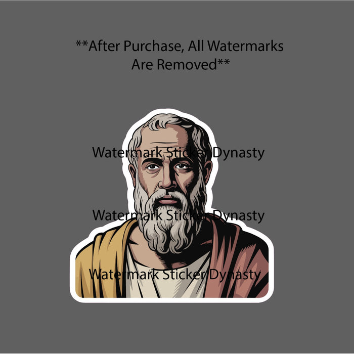 Plato Sticker Waterproof Decal Philosophy History Philosopher Wisdom Gift NEW