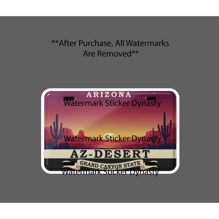 Arizona License Plate Sticker Waterproof Decal Desert AZ Truck Car Gift NEW