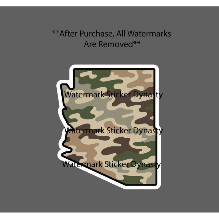 Arizona Sticker Waterproof Decal Desert Camo State Hunting Military Gift NEW