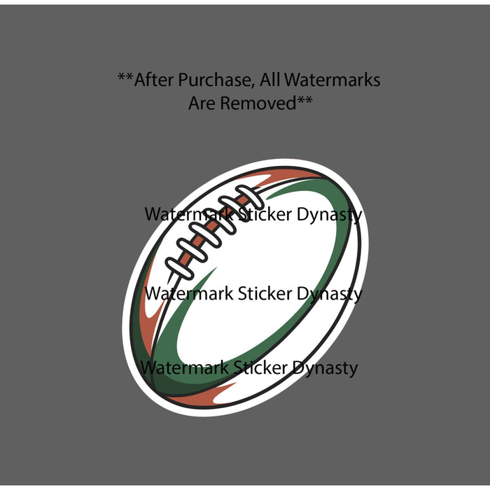 Rugby Ball Sticker Waterproof Decal Sport Sports Game Games Match Gift NEW