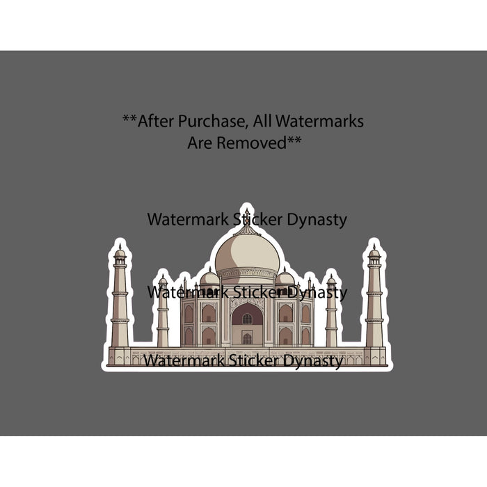 Taj Mahal Sticker Waterproof Decal India Travel Temple Wonder of World Gift NEW