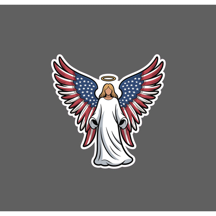 Angel Sticker Waterproof Decal Wings USA American Flag State NEW