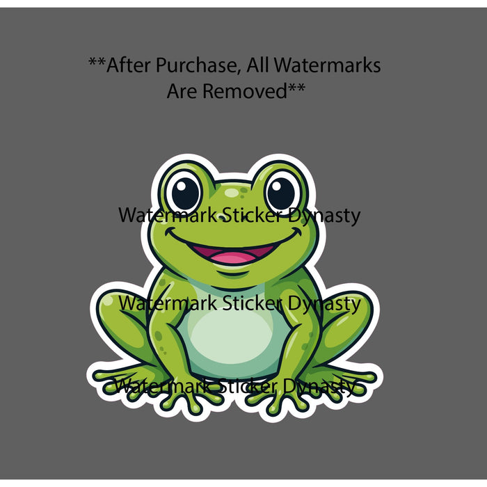Frog Sticker Waterproof Decal Cartoon Animal Wildlife Nature Gift NEW