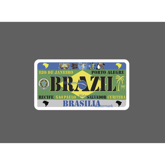 Brazil Sticker License Plate Waterproof NEW