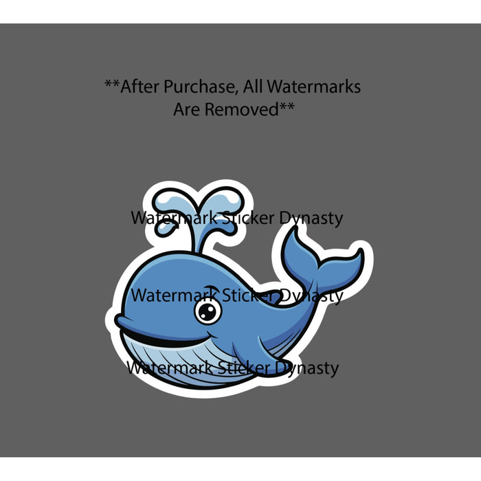 Blue Whale Sticker Waterproof Decal Animal Ocean Outdoor Kawaii Sailor Gift NEW