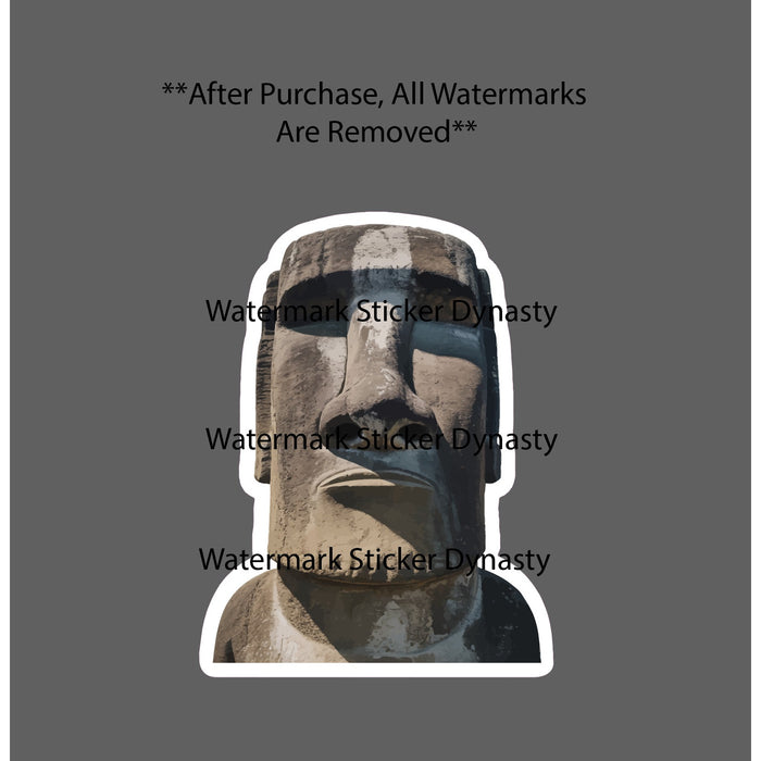 Easter Island Sticker Waterproof Decal Stone Head Moai Travel Mystery Gift NEW