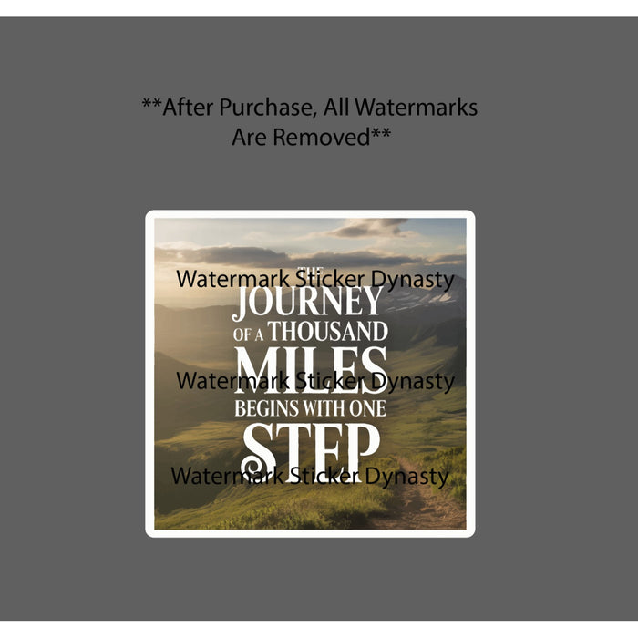 Journey of a Thousand Miles Sticker Waterproof Decal One Step Outdoor Gift NEW