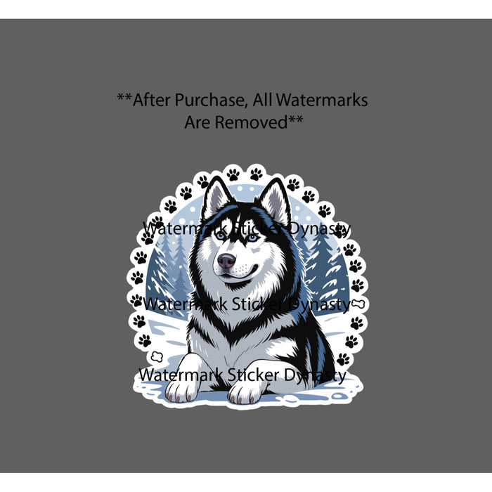 Husky Sticker Waterproof Decal Dog Animal Pet Outdoor Winter Snow Gift NEW