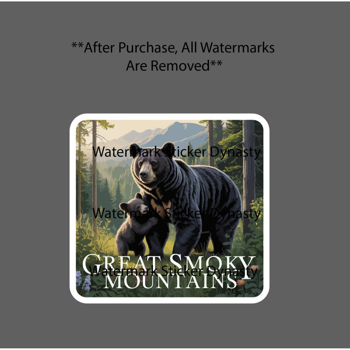 Great Smoky Mountains Sticker Waterproof Decal Travel Black Bears Gift NEW