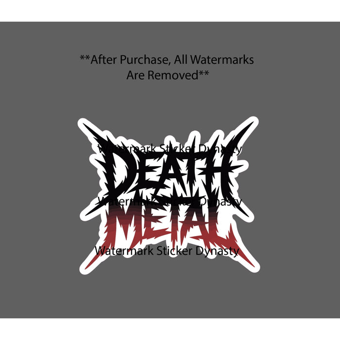 Death Metal Sticker Waterproof Decal Music Hardcore Band Guitar Drums Gift NEW