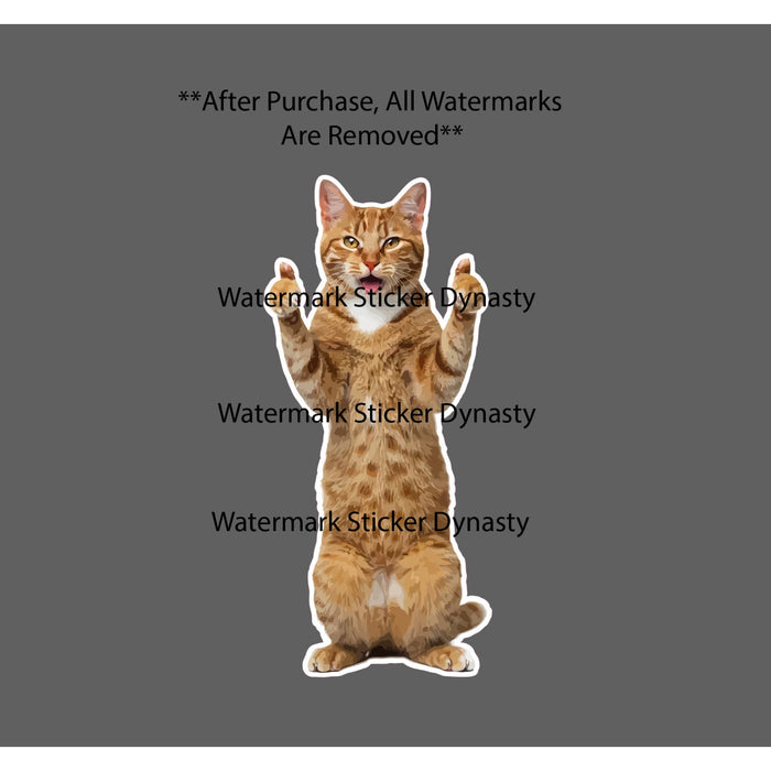Cat Thumbs Up Sticker Waterproof Decal Funny Cats Cute Pet Animal Gift NEW