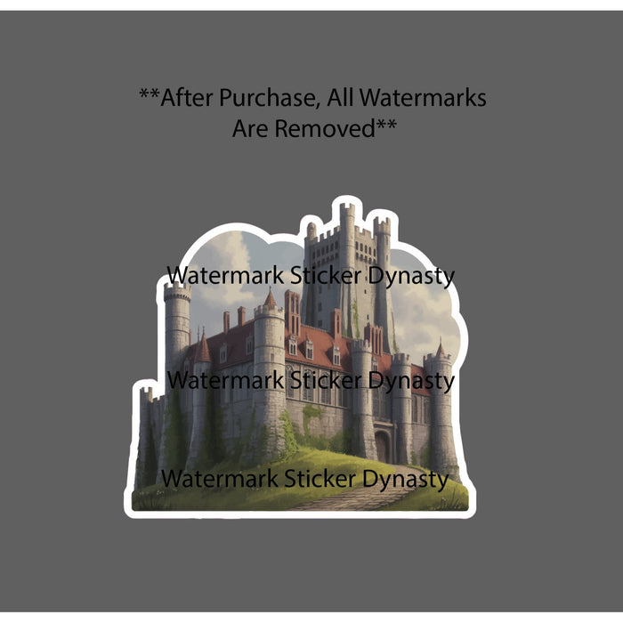Medieval Castle Sticker Waterproof Decal Fantasy Kingdom History Gift NEW