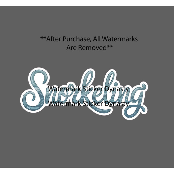 Snorkeling Sticker Waterproof Decal Ocean Beach Travel Swim Fish Diving Gift NEW