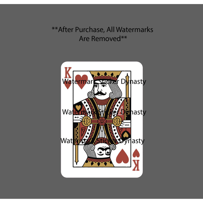 King of Hearts Sticker Waterproof Decal Card Poker Games Gift NEW