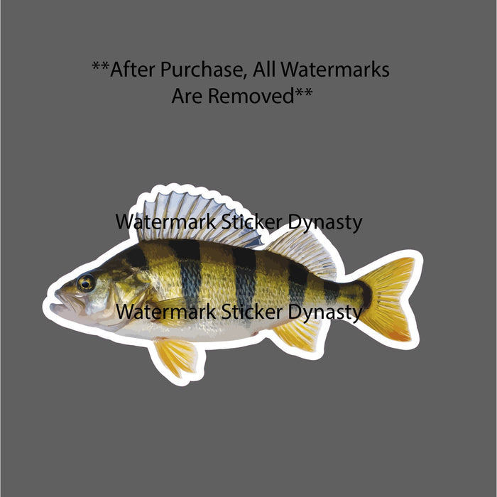 Yellow Perch Sticker Fish Animal Outdoor Wildlife Nature Gift Waterproof NEW
