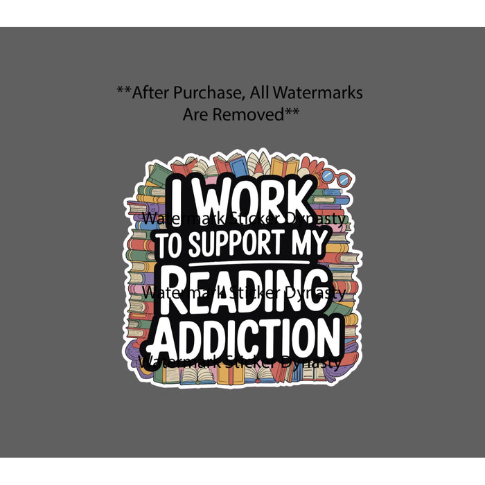 Reading Addiction Sticker Waterproof Decal Work Quote Books Funny Read Gift NEW