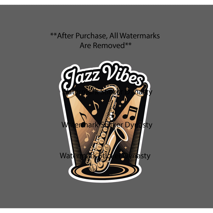 Jazz Vibes Sticker Waterproof Decal Music Band Sax Saxophone Band Gift NEW