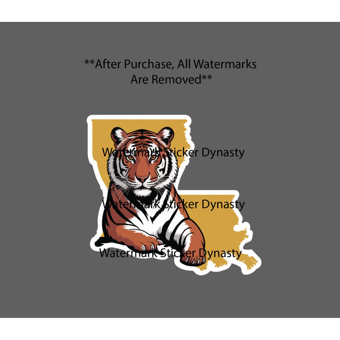 Louisiana Tiger Sticker Waterproof Decal College Sports State Gift NEW