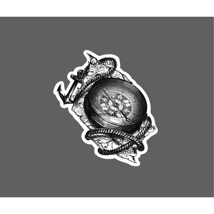 Compass Map Sticker Nautical Waterproof NEW