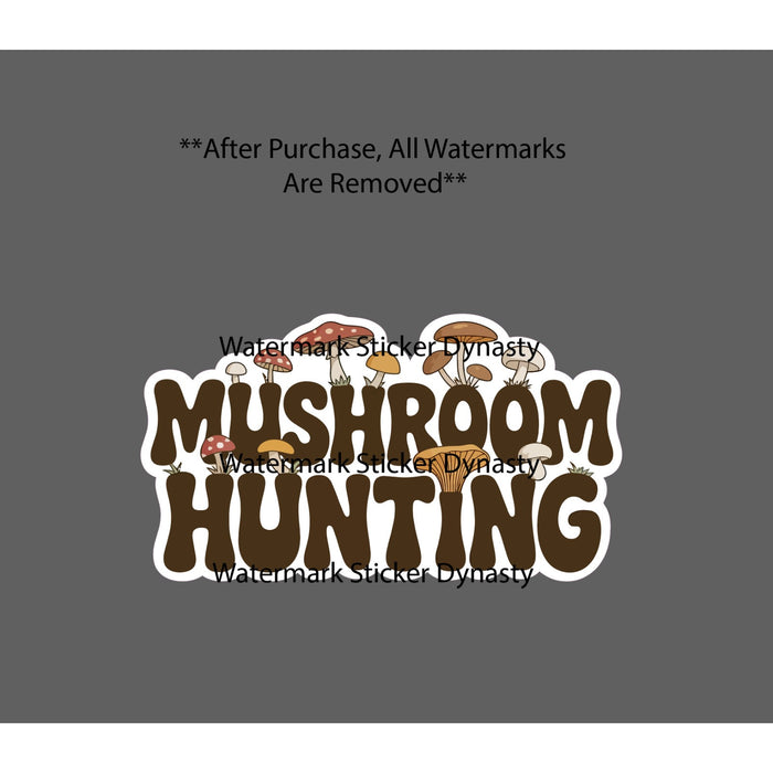 Mushroom Hunting Sticker Waterproof Decal Morel Outdoor Nature Hunt Gift NEW