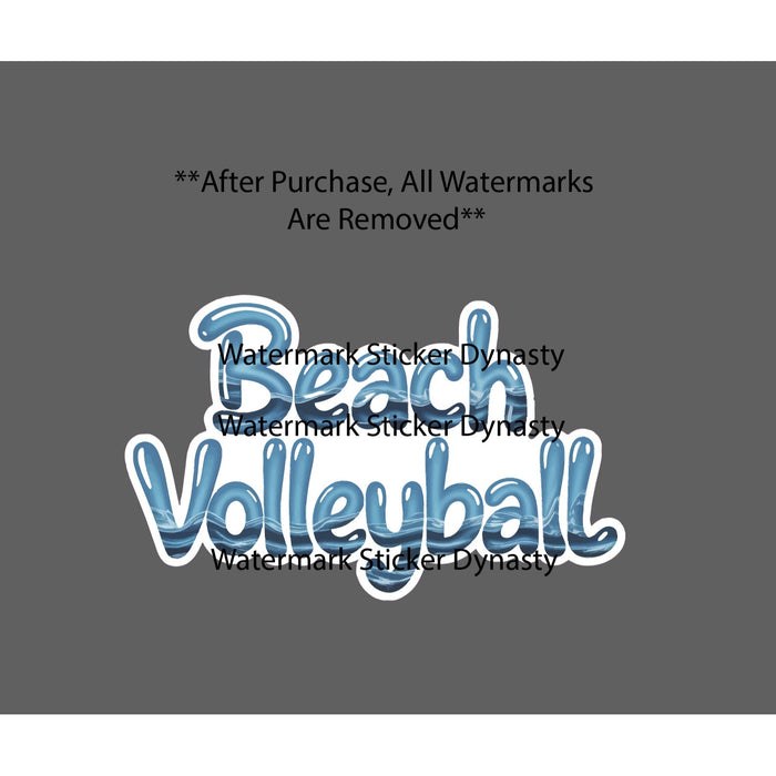Beach Volleyball Sticker Waterproof Decal Sports Game Waves Tropical Gift NEW