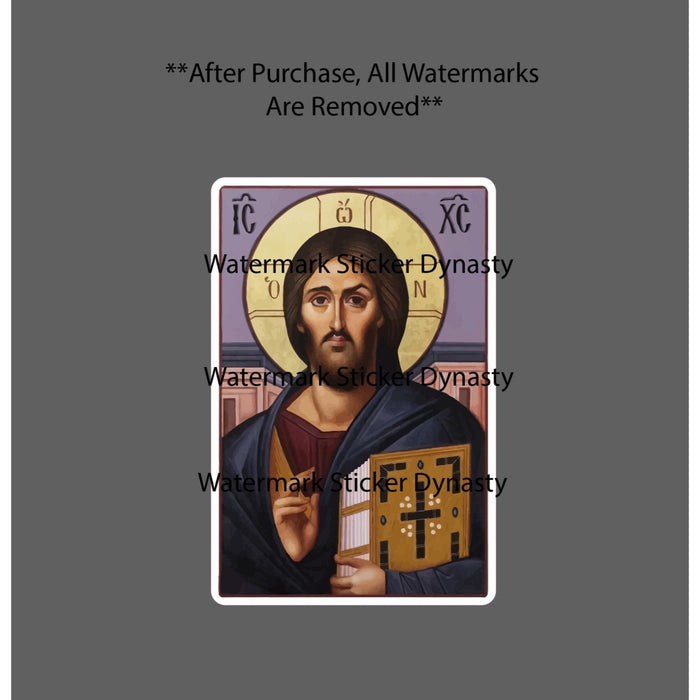 Christ Pantocrator Sticker Waterproof Decal Jesus Faith Church Gift NEW