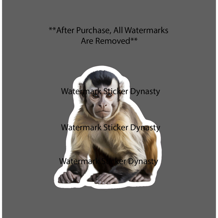 Capuchin Monkey Sticker Waterproof Decal Animal Outdoor Wildlife Travel Gift NEW