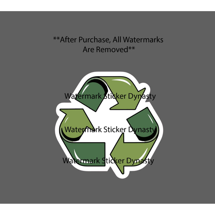 Recycle Logo Sticker Waterproof Decal Plastic Earth Conservation Health Gift NEW