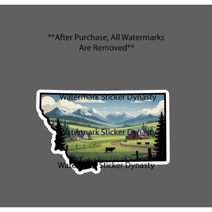Montana Sticker Waterproof Decal State Rural Farm Travel Outdoor Gift NEW