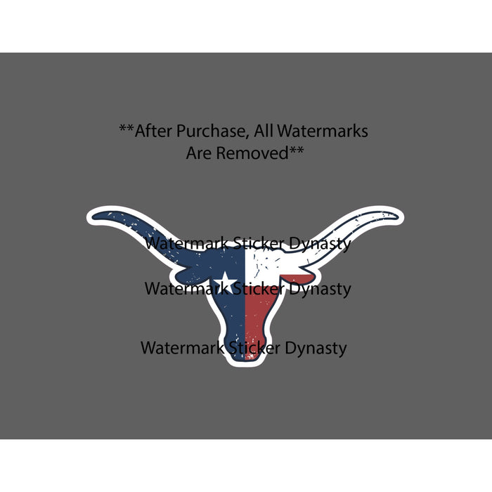 Texas Longhorn Sticker Waterproof Decal Flag State Retro Vintage Gift NEW