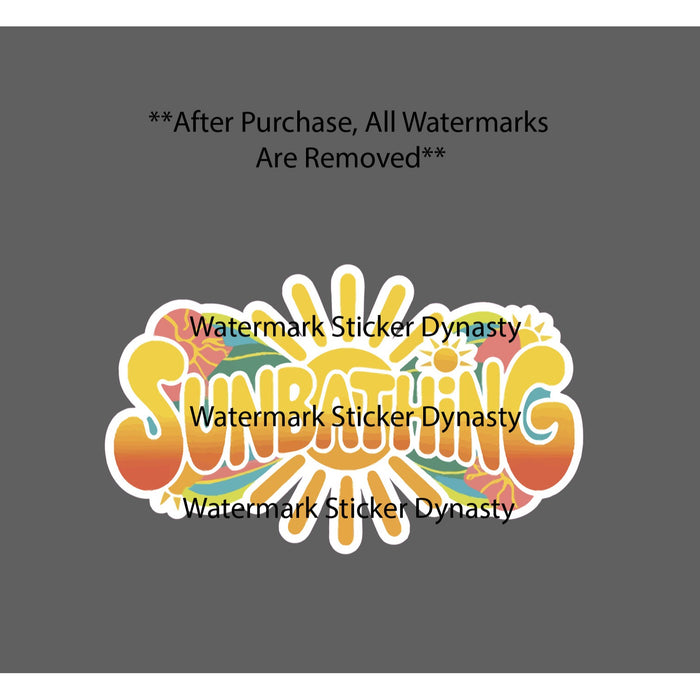Sunbathing Sticker Waterproof Decal Sun Health Fitness Life Summer Gift NEW