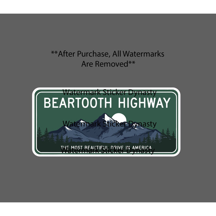Beartooth Highway Sticker Waterproof Decal Road Trip Travel Outdoor Gift NEW