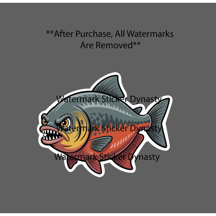 Piranha Sticker Waterproof Decal Fish Animal Wildlife Nature Amazon Gift NEW