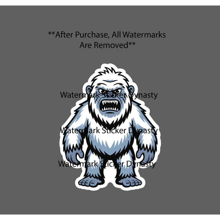 Yeti Sticker Waterproof Decal Animal Snow Cartoon Legend Monster Gift NEW