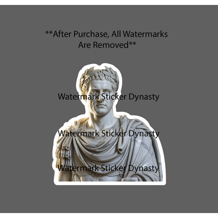 Julius Caesar Sticker Waterproof Decal Marble Statue Rome Roman Emperor Gift NEW