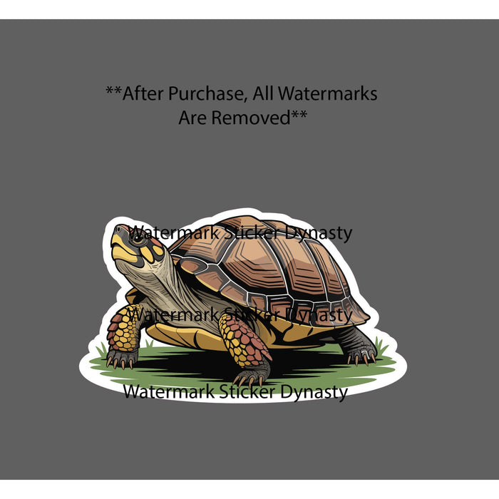 Box Turtle Sticker Waterproof Decal Animal Pet Friend Outdoor Wildlife Gift NEW