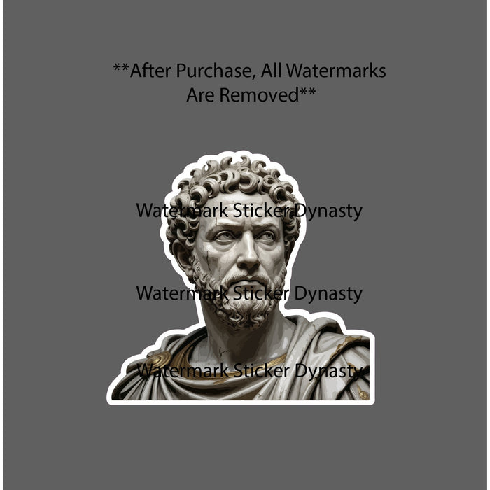 Marcus Aurelius Sticker Waterproof Decal Marble Statue Caesar Rome Gift NEW