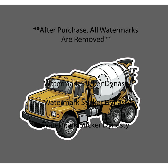 Cement Truck Sticker Waterproof Decal Construction Work Business Gift NEW