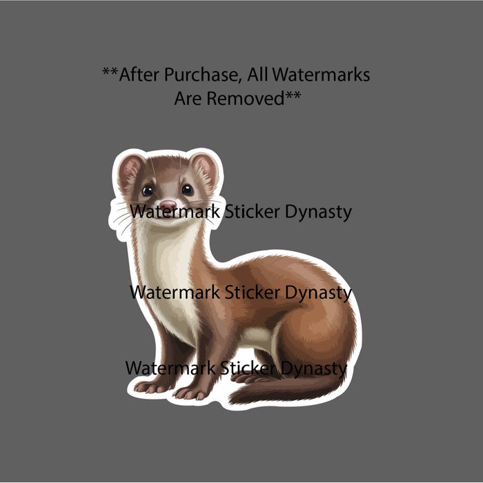 Weasel Sticker Waterproof Decal Animal Outdoor Wildlife Nature Cute Gift NEW