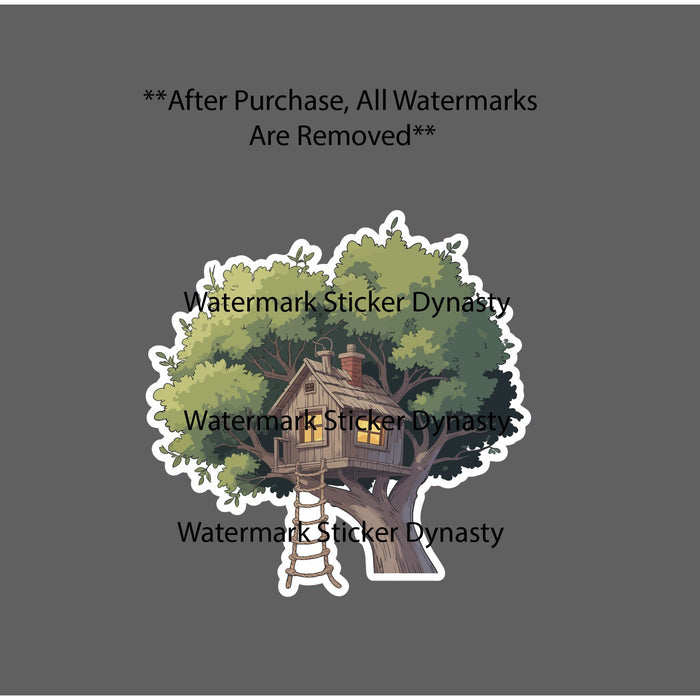 Tree House Sticker Waterproof Decal Home Outdoor Woods Adventure Gift NEW
