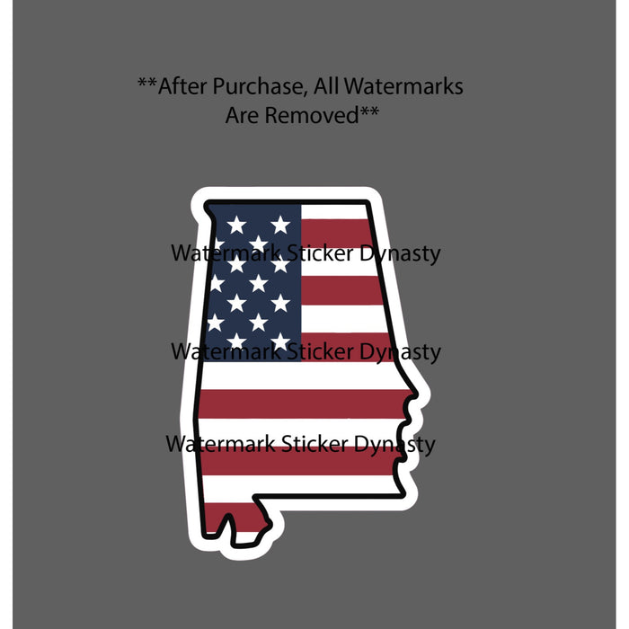 Alabama USA Sticker Waterproof Decal Flag State America South Gift NEW