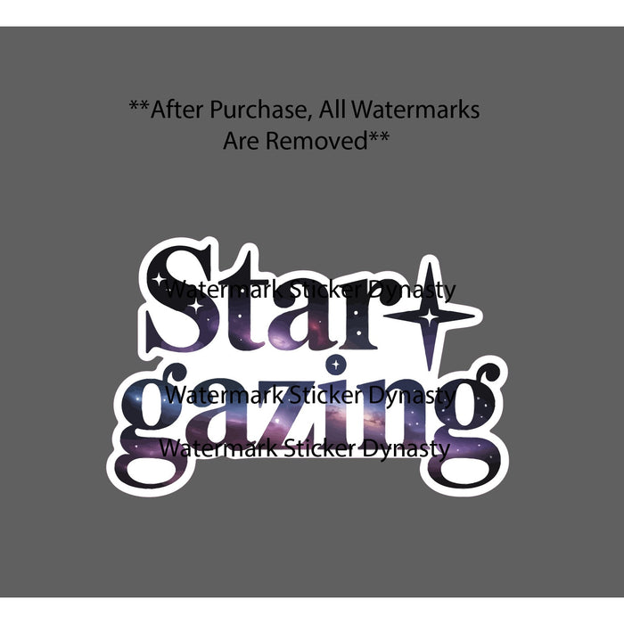 Star Gazing Sticker Waterproof Decal Space Travel Stars Galaxy Night Gift NEW