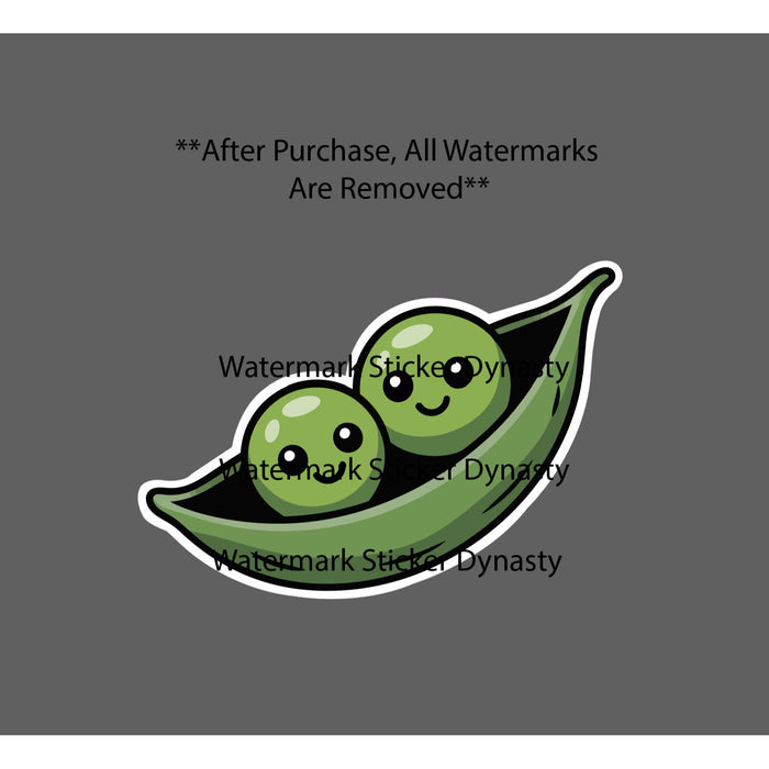 Two Peas In A Pod Sticker Waterproof Decal Friend Family Quote Kawaii Gift NEW